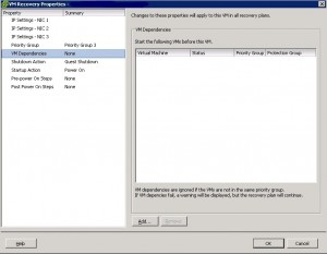 SRM VM Dependencies